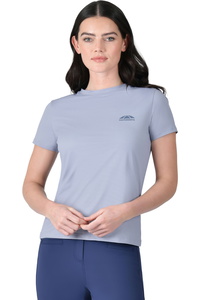 2025 Weatherbeeta Womens Relaxed UV Short Sleeve Tee 1028845 - Blue Stone